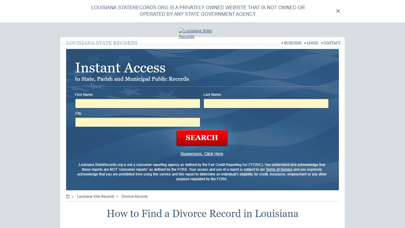 How to Find a Divorce Record in Louisiana